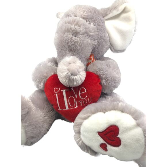 I Love You 2009 Valentines Elephant 15" Stuffed Animal - Picture 3 of 11